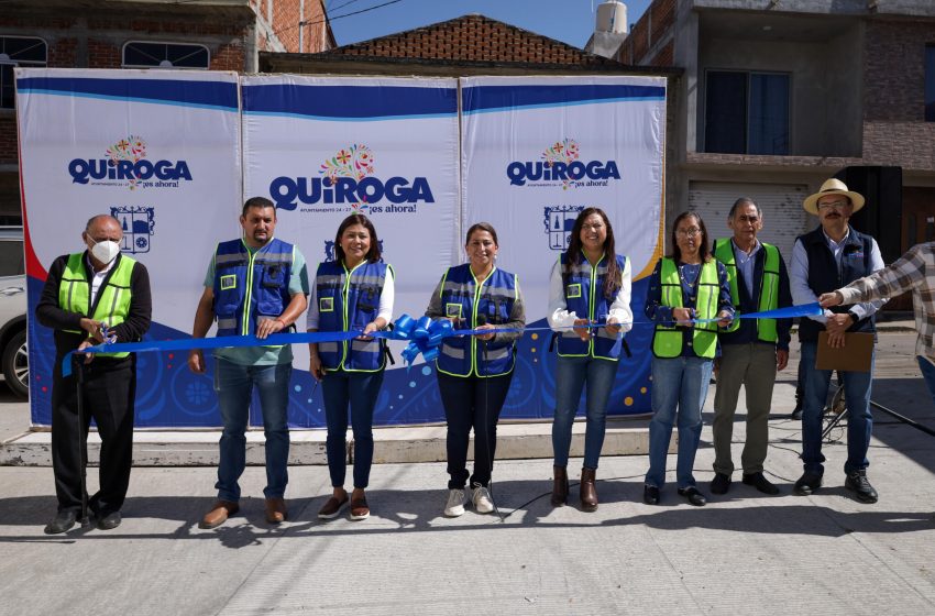  Alma Mireya González Sánchez inaugura obra integral en la privada Ignacio Allende en Quiroga