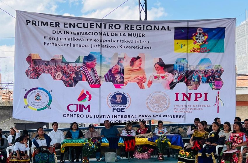  En Ichán, encabeza FGE primer Encuentro Regional de Mujeres Purépechas