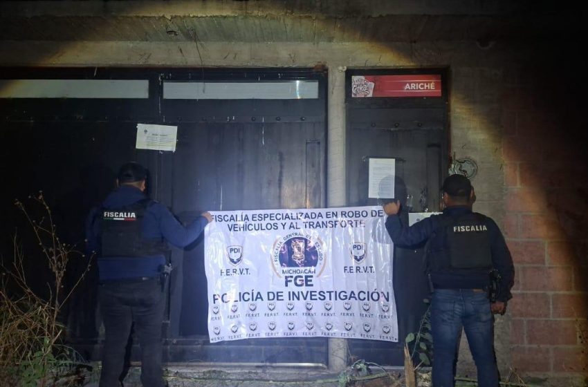  Ejecuta FGE cateo en Cuitzeo y asegura motocicletas, cartuchos y droga; inmueble queda bajo resguardo