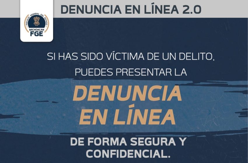  Denuncia en Línea 2.0 ya concentra el 30% de las denuncias que recibe la FGE: Torres Piña
