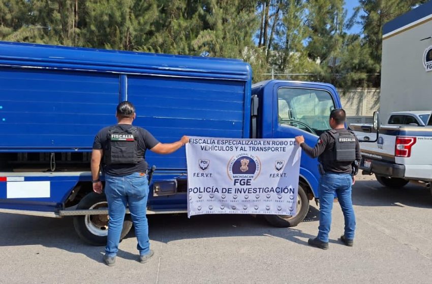  Acción operativa de la FGE permite recuperar camión de carga robado con violencia