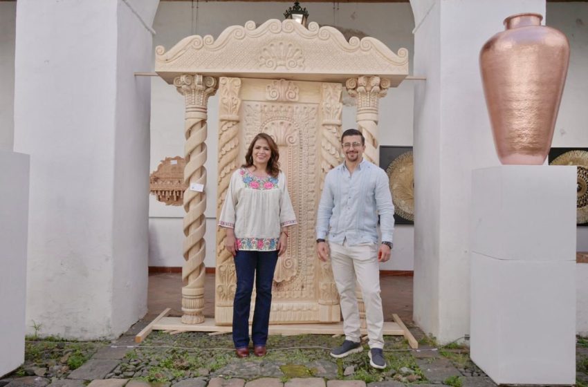  Fabiola Alanís y Toño Mendoza promueven al sector artesanal y llaman a visitar el Tianguis de Domingo de Ramos en Uruapan