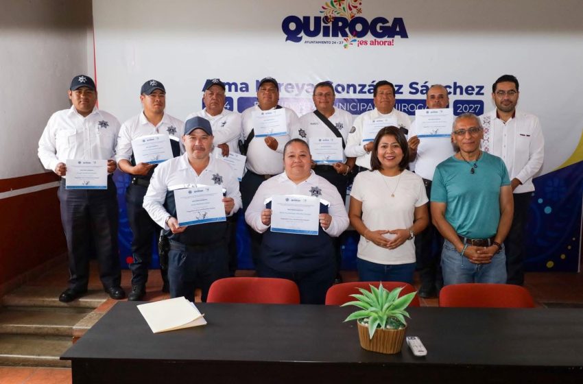  Fortalecen capacitación policial para brindar mayor seguridad vial en Quiroga