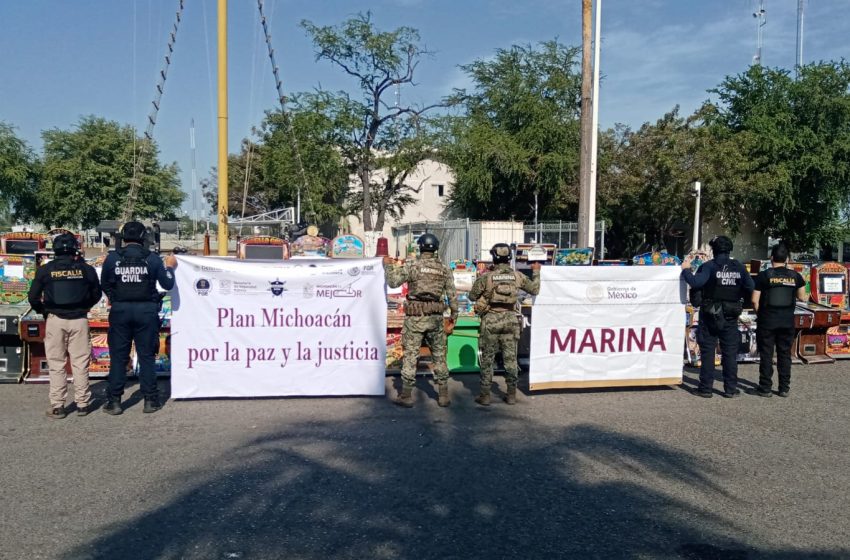  Asegura FGE 98 máquinas tragamonedas en 12 cateos realizados en Lázaro Cárdenas