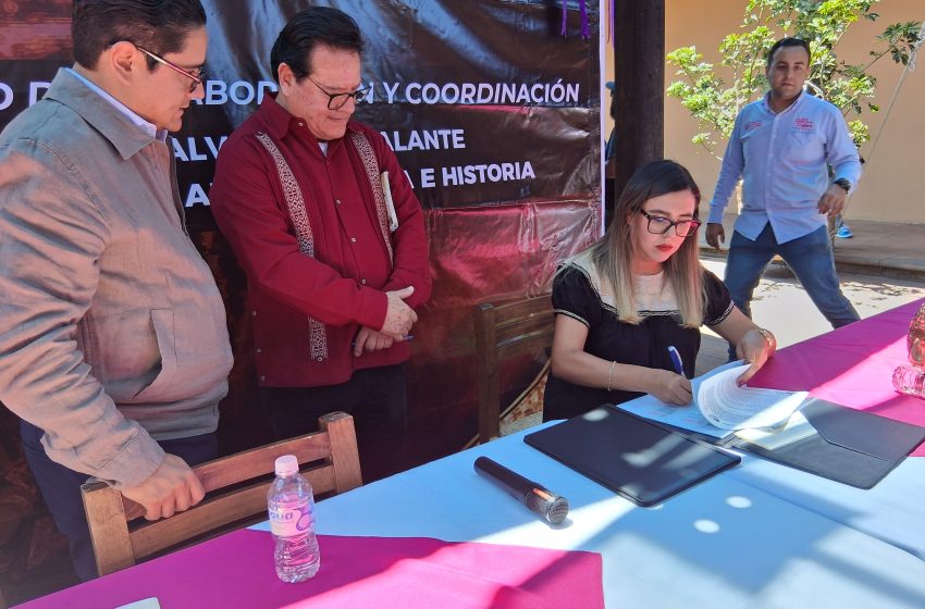  Salvador Escalante y el INAH firman convenio de colaboración para la preservación del patrimonio: Dayana Pérez
