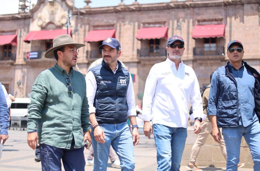  Encabeza Yankel Benítez recorrido de seguridad y protección civil en el centro de Morelia