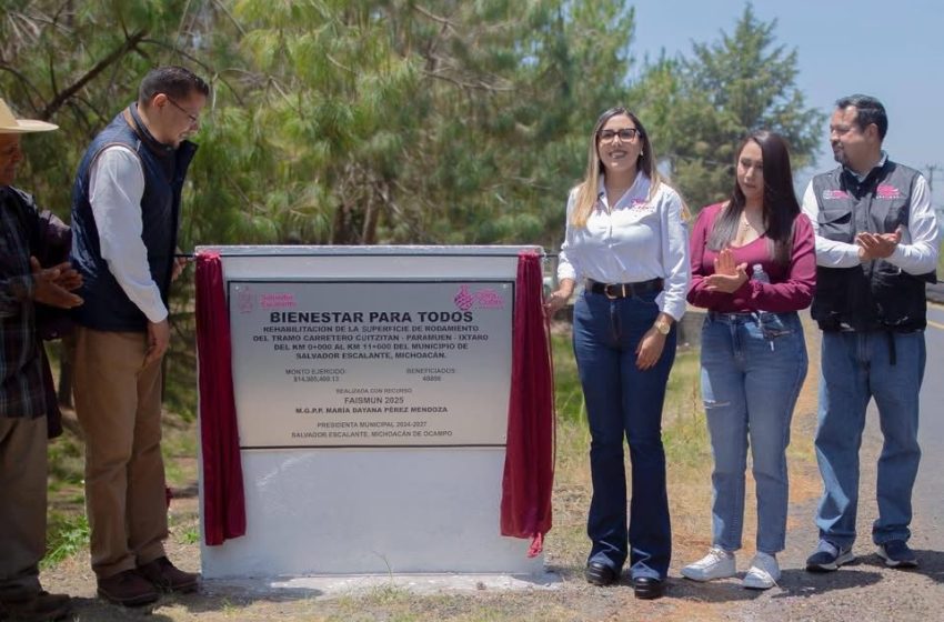  Dayana Pérez Mendoza impulsa la conectividad en Salvador Escalante con la rehabilitación del tramo Cuitzitan–Paramuén–Ixtaro