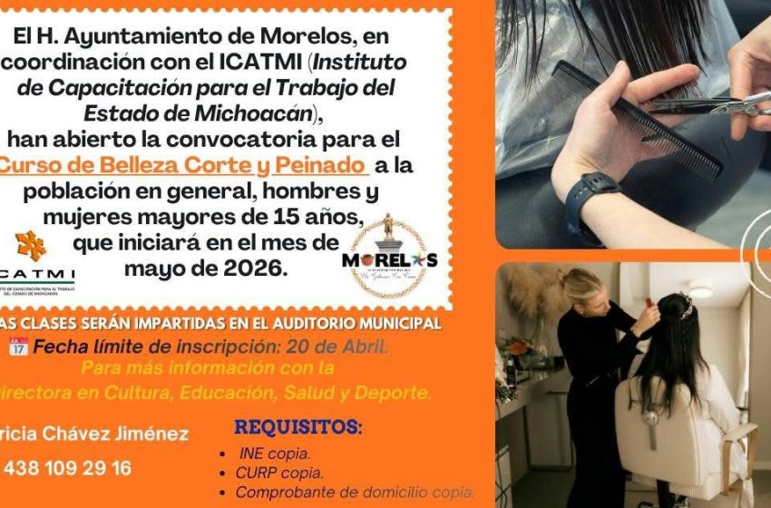  Gobierno de Villa Morelos e ICATMI abren convocatoria a cursos de capacitación para fortalecer el empleo y el autoempleo