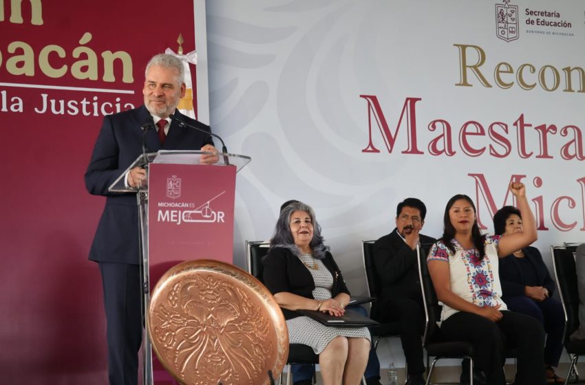  Reconoce Celeste Ascencio a profesoras y profesores como pilar de la transformación y la construcción de paz en Michoacán