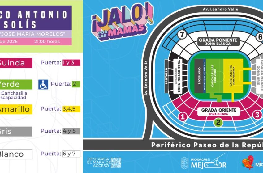  Listos los accesos al Estadio Morelos para el concierto del Buki