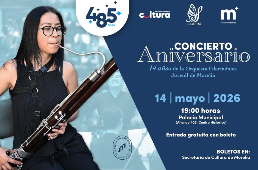  Invita SeCultura Morelia a concierto por los 14 años de Laofim