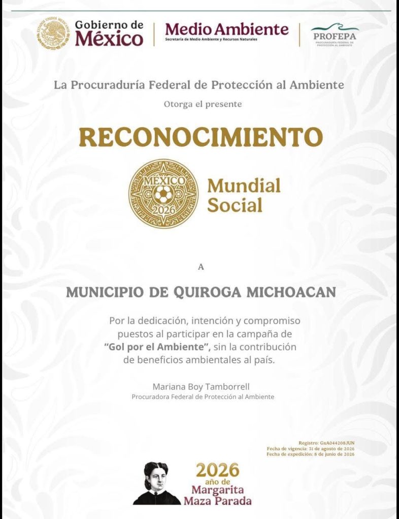Quiroga recibe reconocimiento nacional de PROFEPA por acciones en favor del medio ambiente 3 QuirRecPROFEPA2
