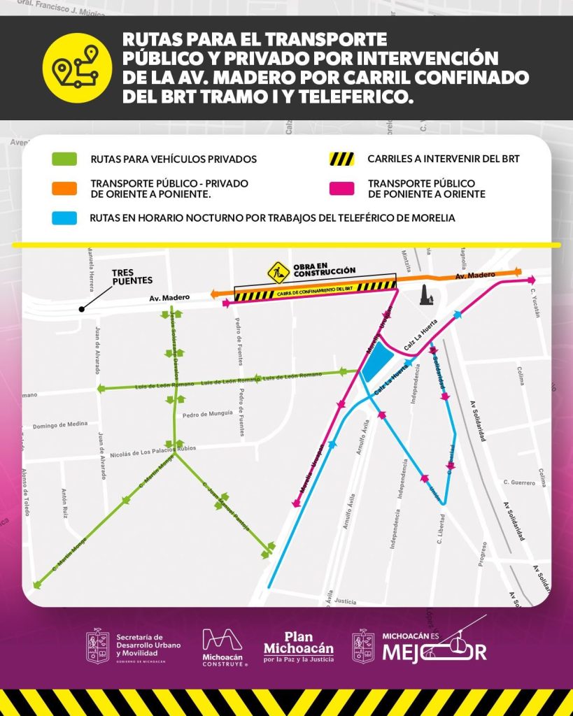 SEDUM activa rutas alternas en el Monumento por obras de Teleférico y Morebús 7 img 20260619 wa01705229629213955417442