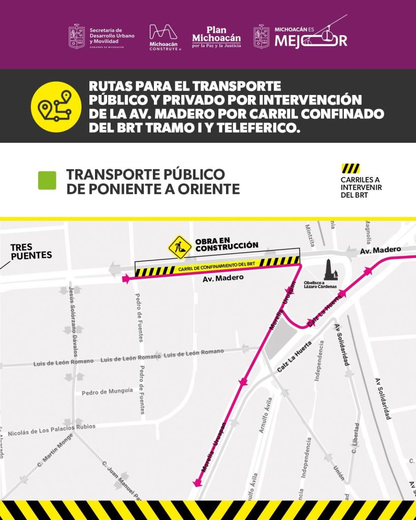 SEDUM activa rutas alternas en el Monumento por obras de Teleférico y Morebús 8 img 20260619 wa0173746719225435748025